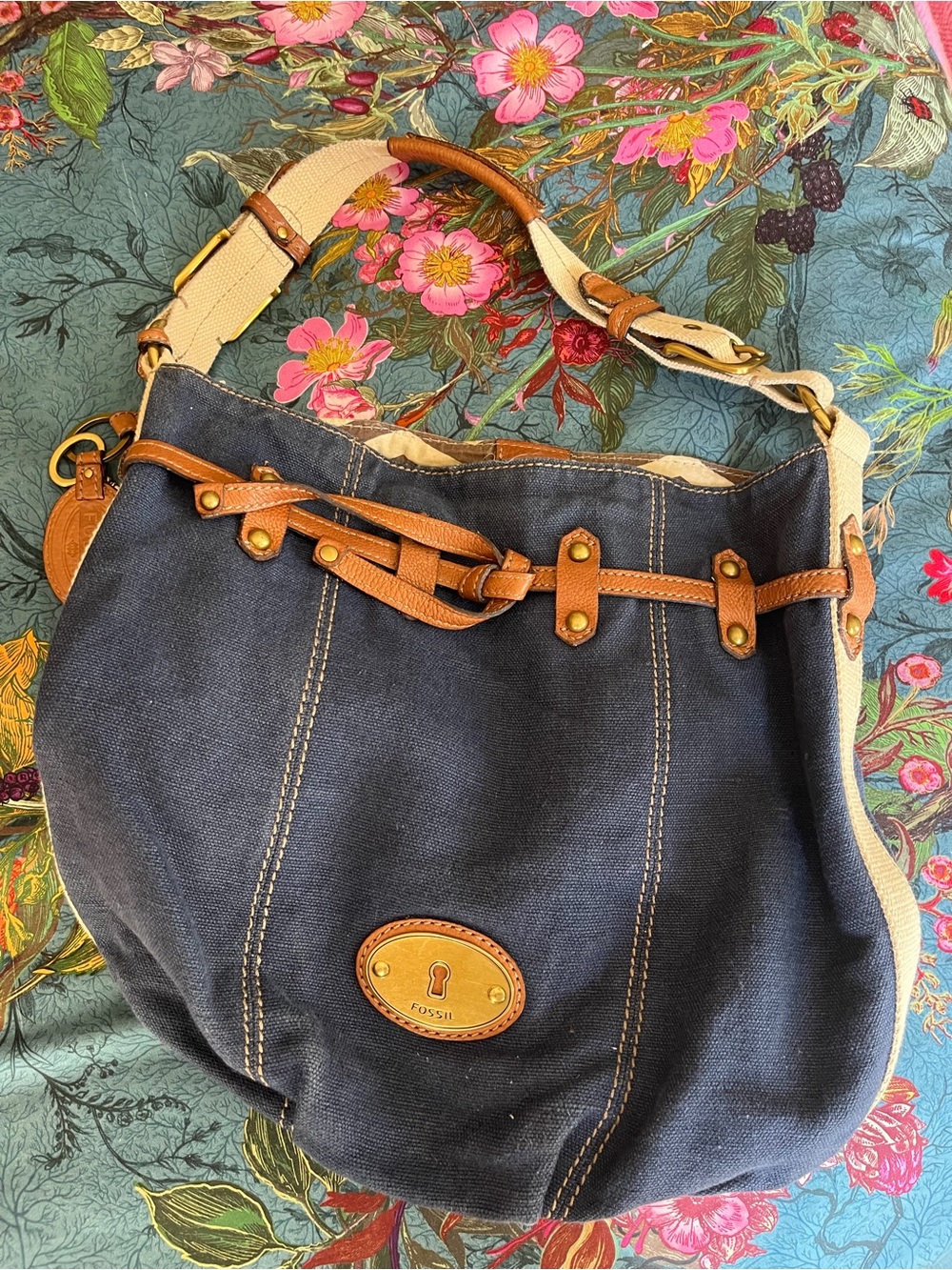 Fossil denim bag